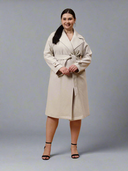 Gaiia Women Woolen Winter Double Breasted Coat