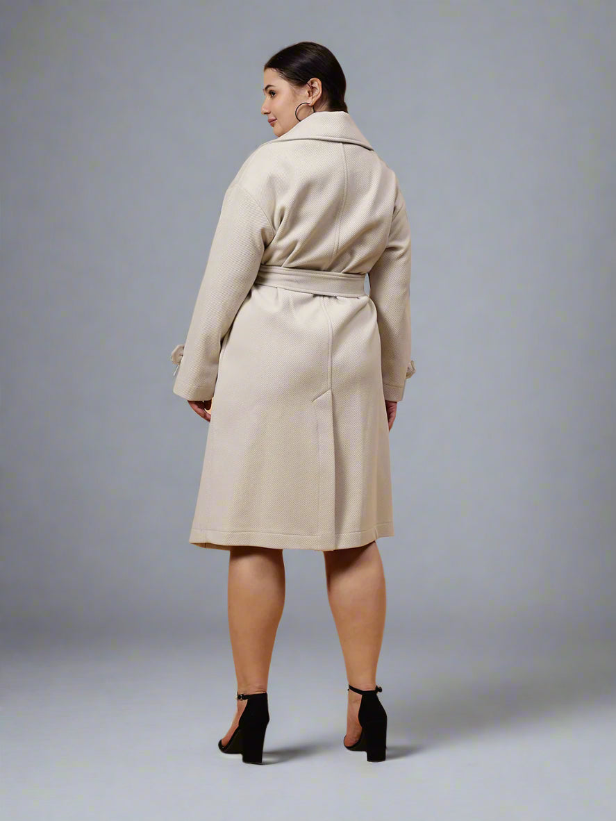 Gaiia Women Woolen Winter Double Breasted Coat