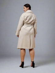 Gaiia Women Woolen Winter Double Breasted Coat