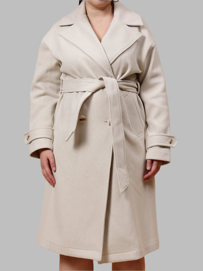 Gaiia Women Woolen Winter Double Breasted Coat