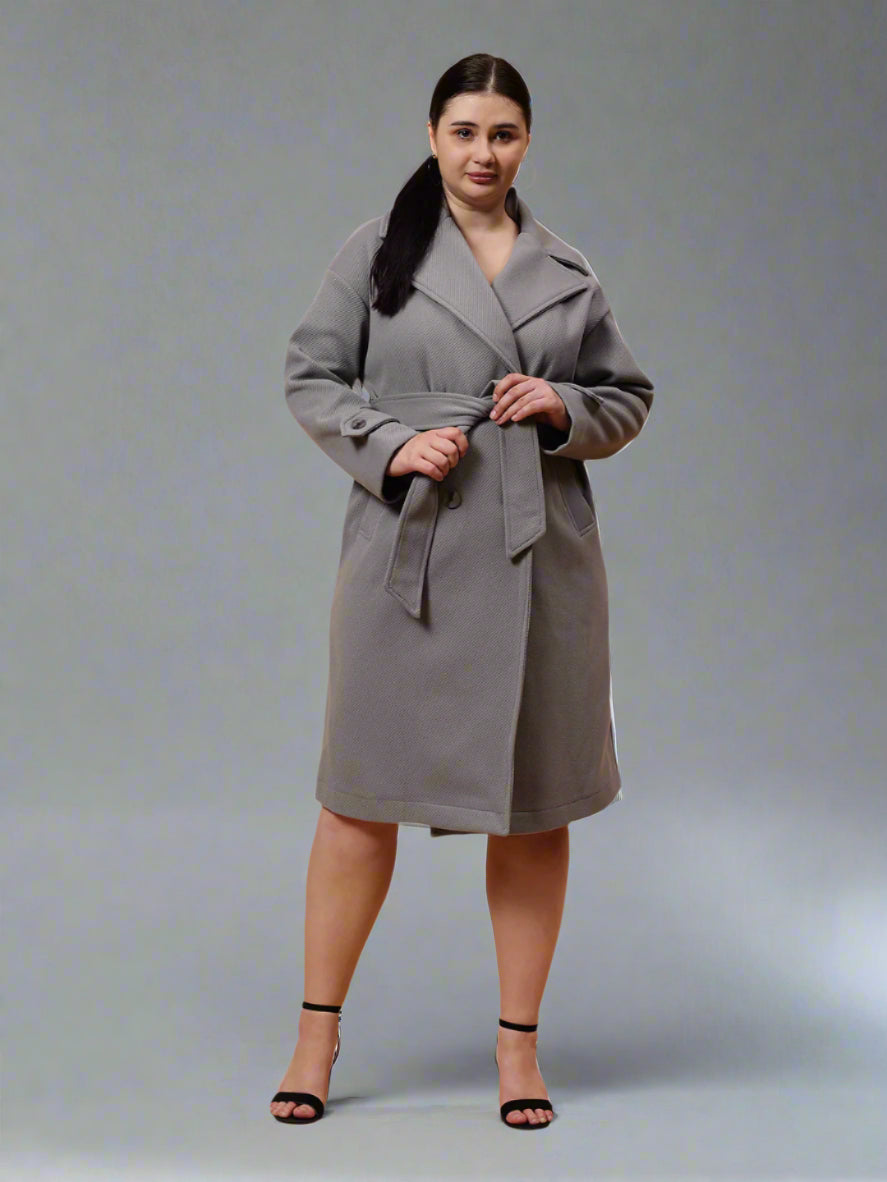 Gaiia Women Woolen Winter Double Breasted Coat