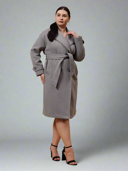 Gaiia Women Woolen Winter Double Breasted Coat