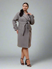 Gaiia Women Woolen Winter Double Breasted Coat