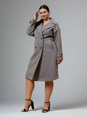 Gaiia Women Woolen Winter Double Breasted Coat