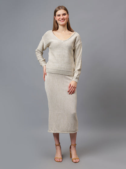 Gaiia Self Shimmer Skirt Co-Ord Set