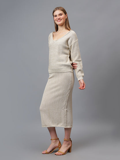 Gaiia Self Shimmer Skirt Co-Ord Set