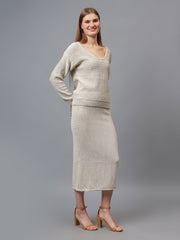 Gaiia Self Shimmer Skirt Co-Ord Set