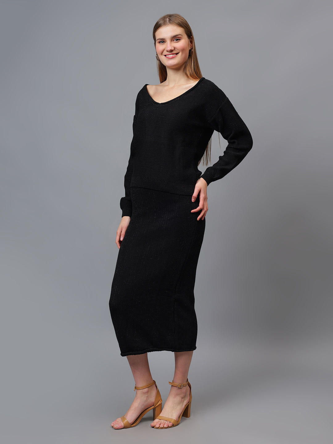 Gaiia Self Shimmer Skirt Co-Ord Set