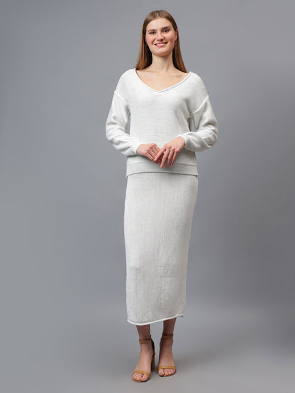 Gaiia Self Shimmer Skirt Co-Ord Set