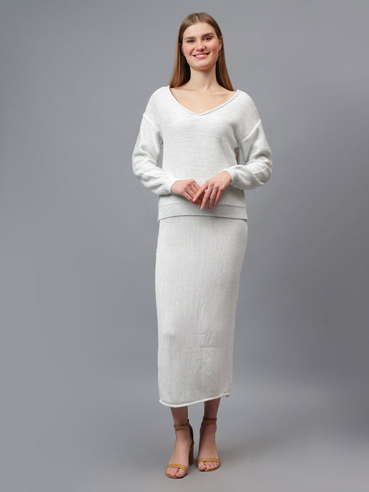 Gaiia Self Shimmer Skirt Co-Ord Set