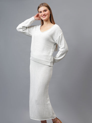 Gaiia Self Shimmer Skirt Co-Ord Set