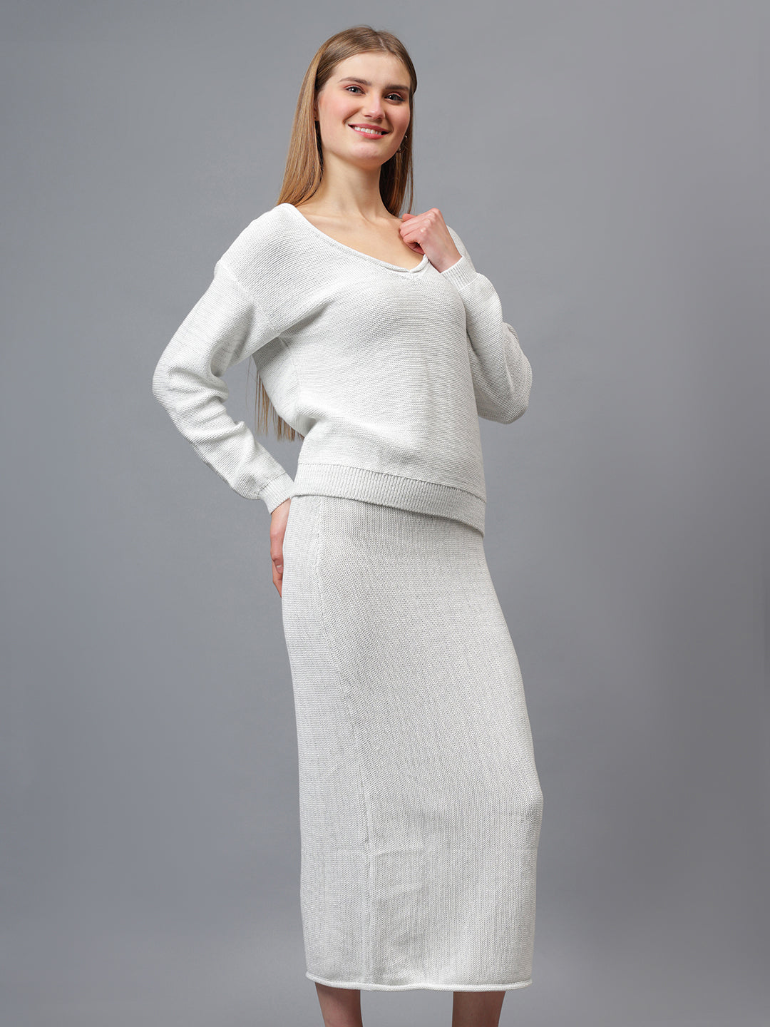 Gaiia Self Shimmer Skirt Co-Ord Set