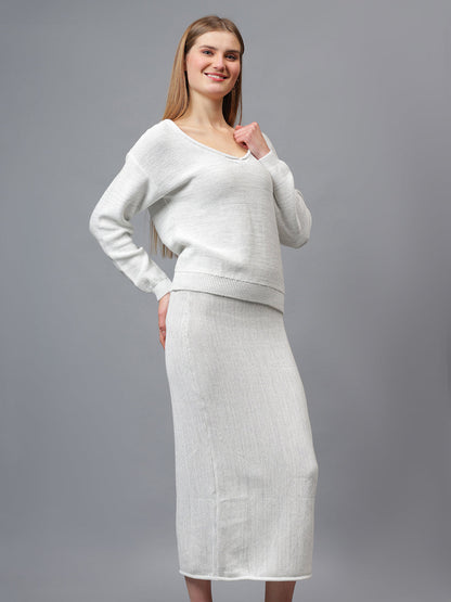 Gaiia Self Shimmer Skirt Co-Ord Set