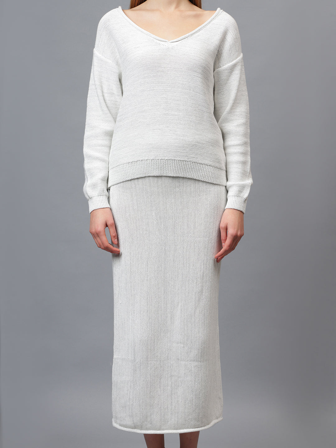 Gaiia Self Shimmer Skirt Co-Ord Set