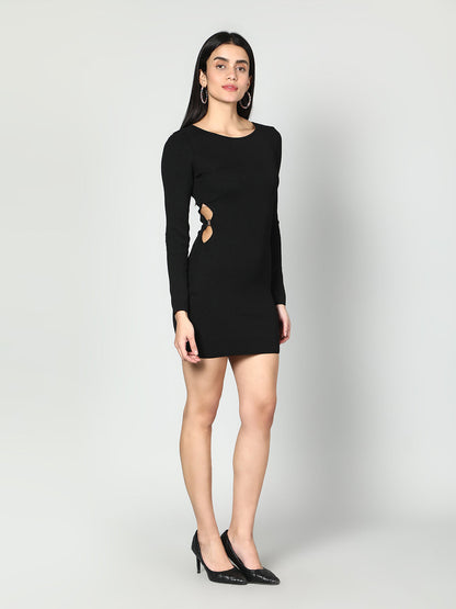 Gaiia Women Solid Bodycon Dress - White