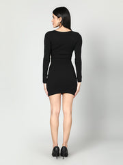 Gaiia Women Solid Bodycon Dress - White