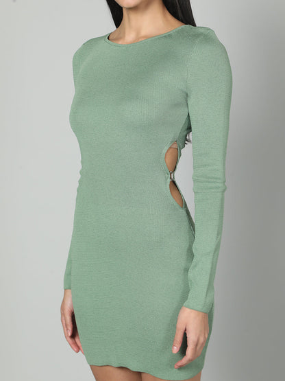 Gaiia Women Solid Bodycon Dress - White