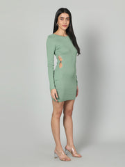 Gaiia Women Solid Bodycon Dress - White