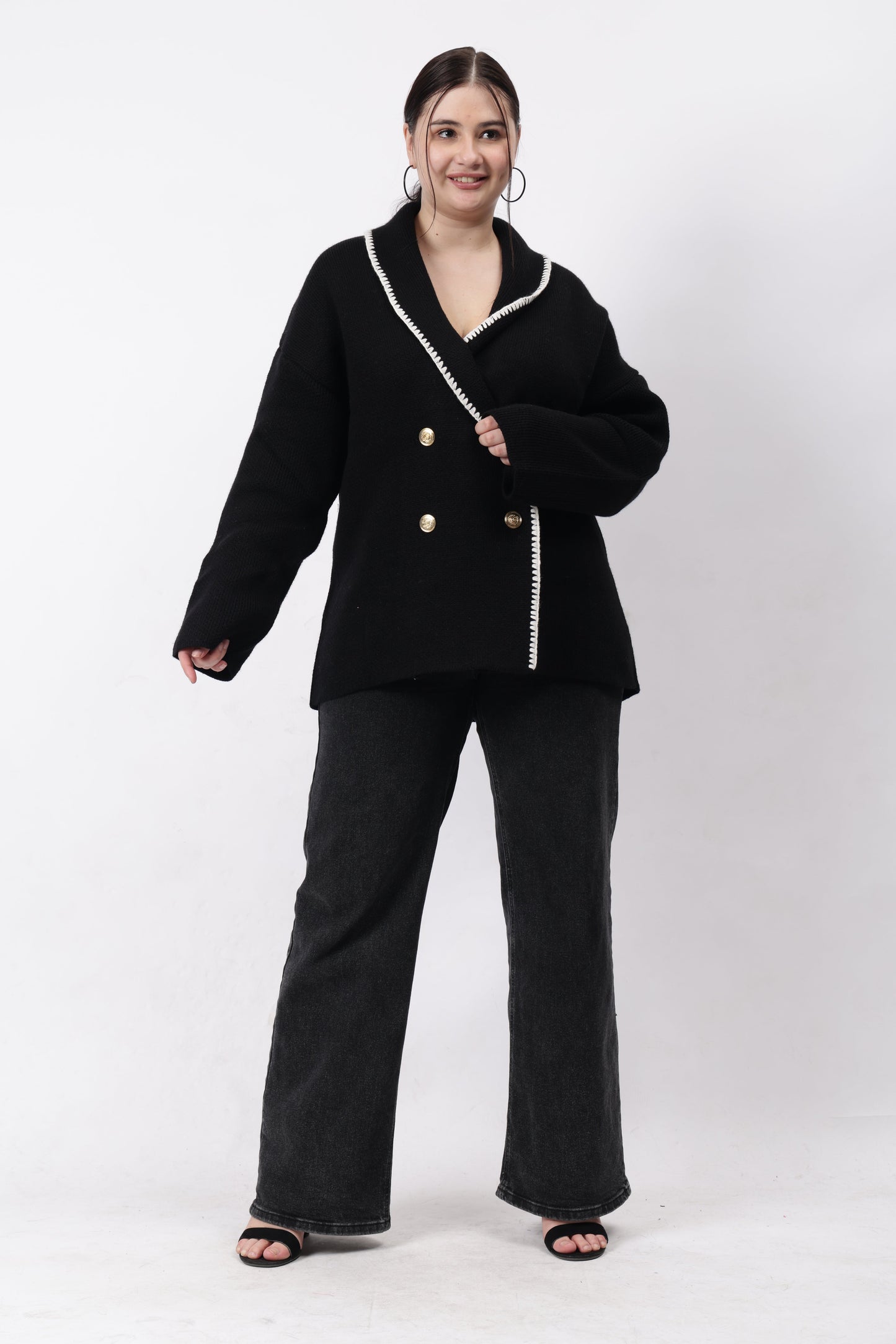 Gaiia Women Oversized Short Coat