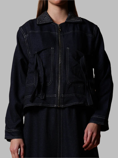 Gaiia Denim Jacket And Skirt Co-Ord Set - Blue