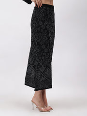 Self Design Winter Skirt Co-Ord Set