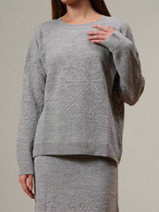 Self Design Winter Skirt Co-Ord Set