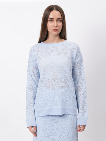 Gaiia Self Design Winter Skirt Co-Ord Set