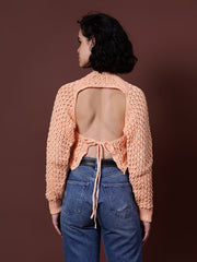 Gaiia Knit Sweater With Open Back