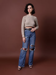 Gaiia Knit Sweater With Open Back