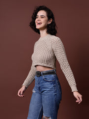 Gaiia Knit Sweater With Open Back