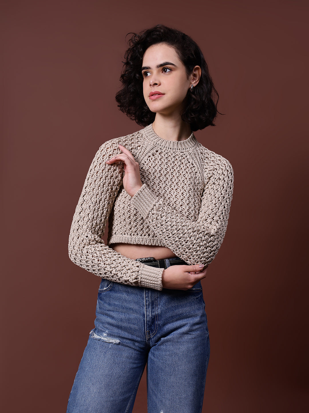 Gaiia Knit Sweater With Open Back