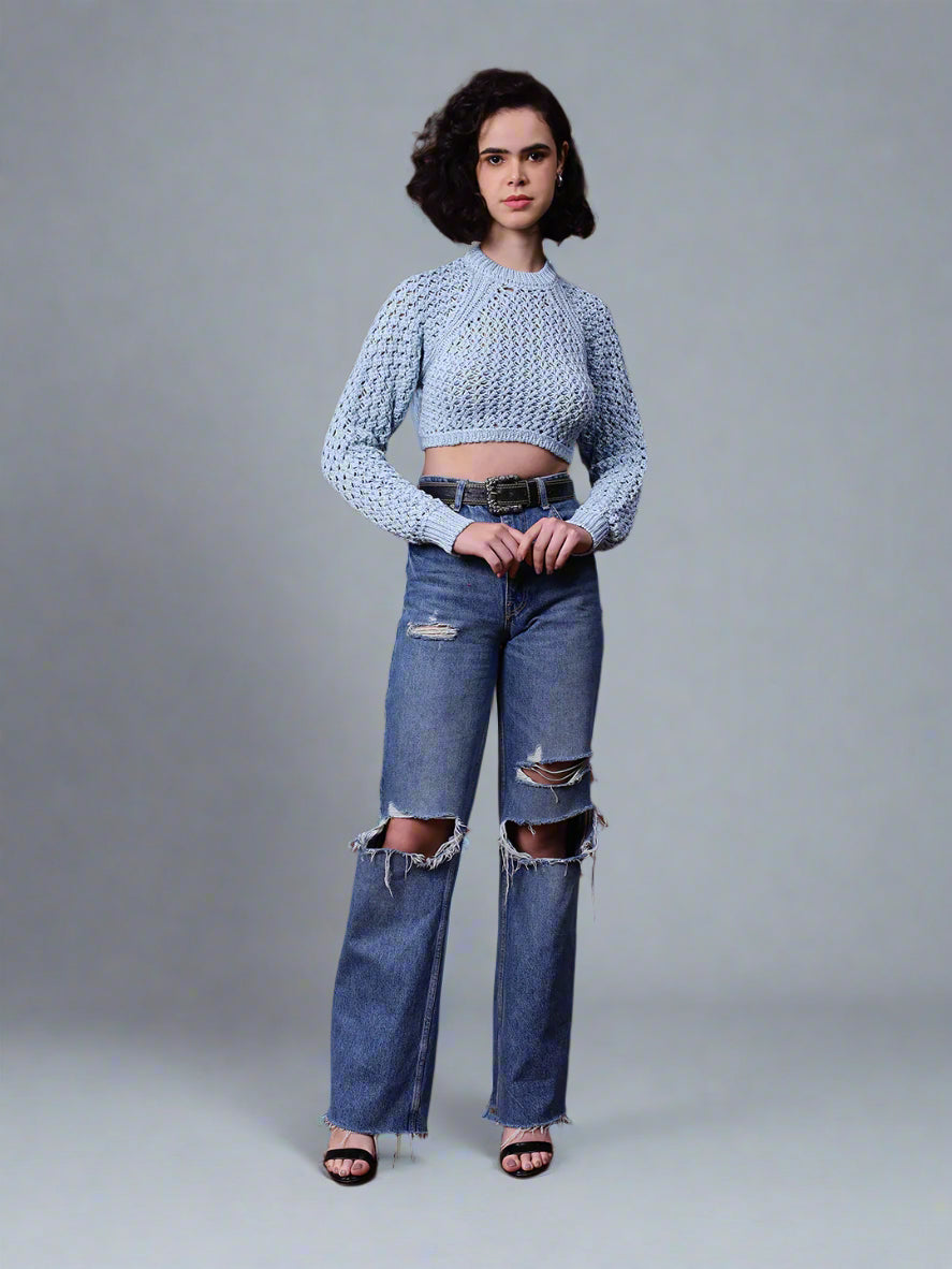 Gaiia Knit Sweater With Open Back