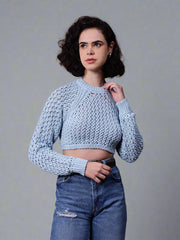 Gaiia Knit Sweater With Open Back