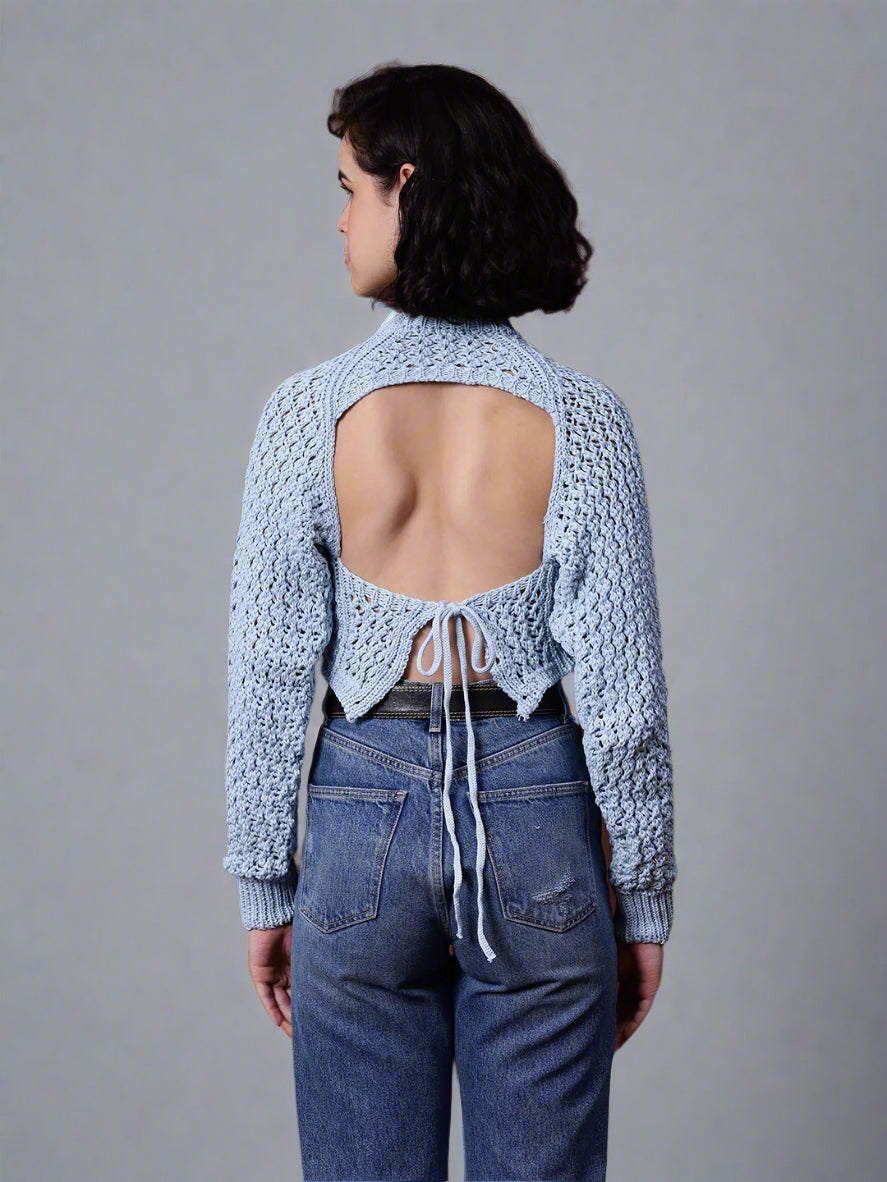 Gaiia Knit Sweater With Open Back
