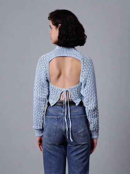 Gaiia Knit Sweater With Open Back