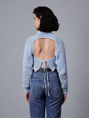 Gaiia Knit Sweater With Open Back