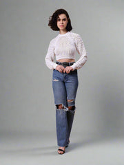 Gaiia Knit Sweater With Open Back