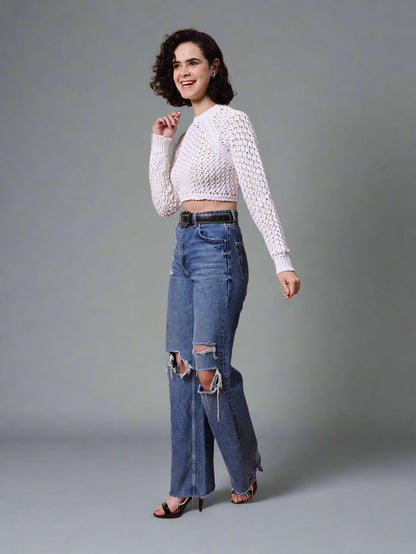 Gaiia Knit Sweater With Open Back