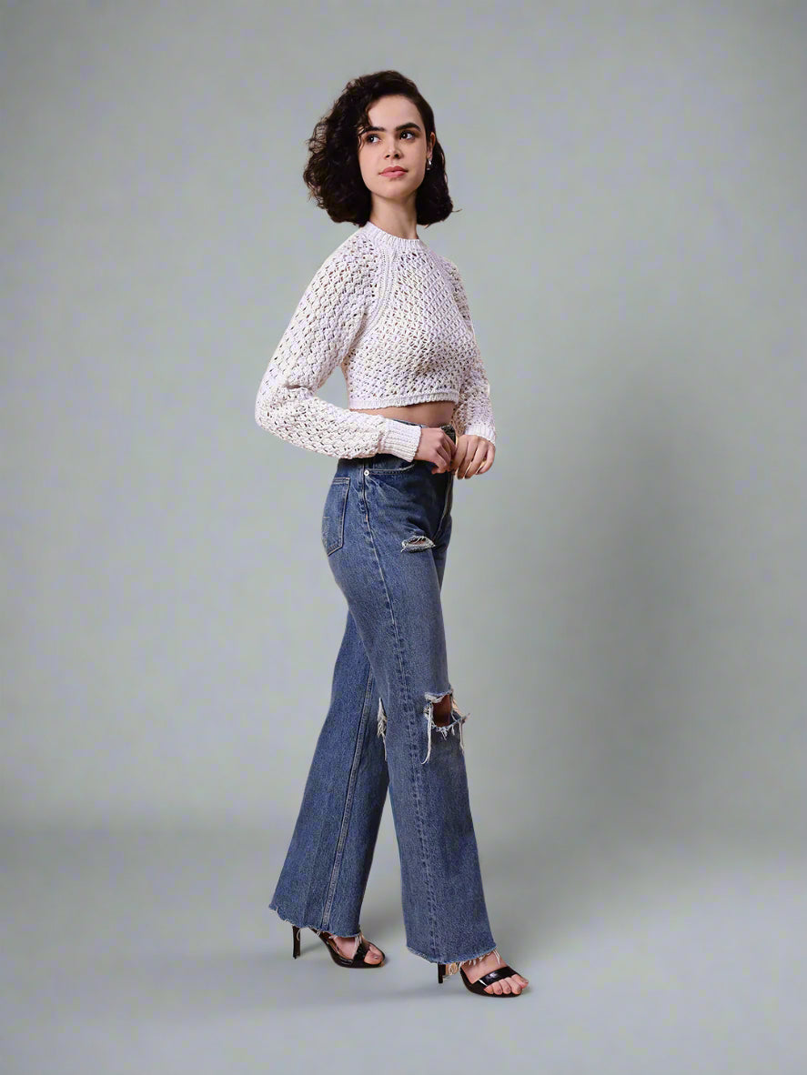 Gaiia Knit Sweater With Open Back