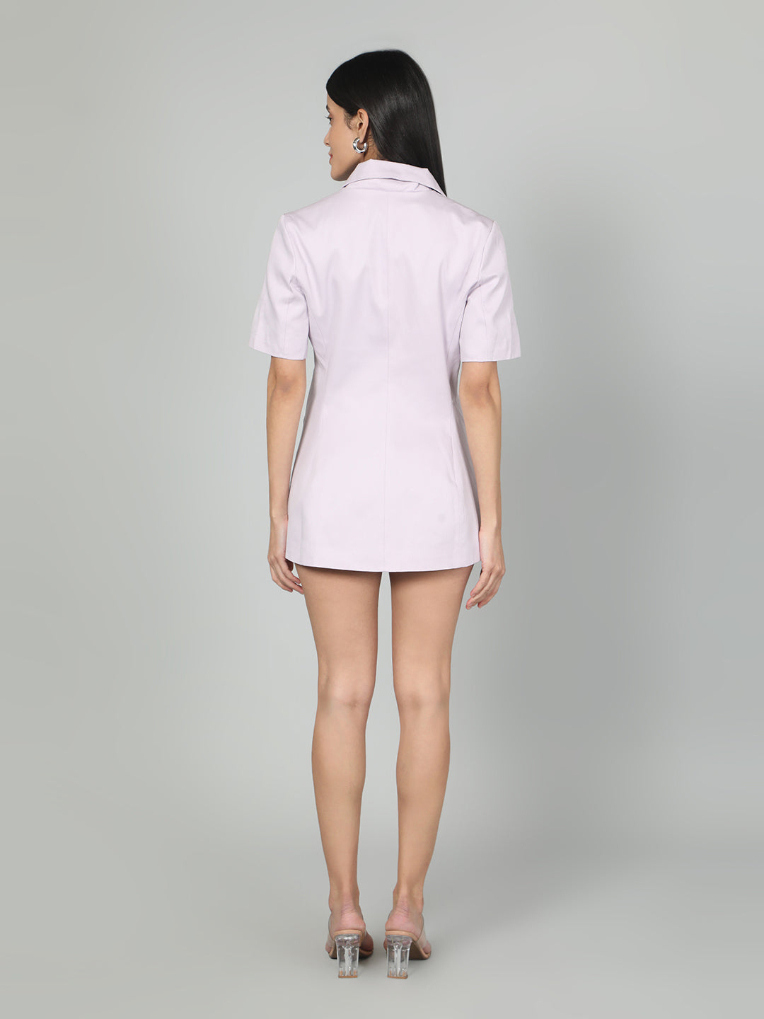 Gaiia Women Solid Half Sleeves Blazer And Shorts Set