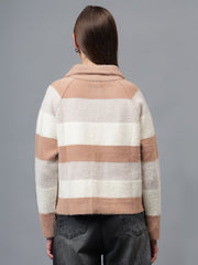 Gaiia Women Colour Blocked Winter Shacket