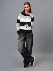 Gaiia Women Colour Blocked Winter Shacket