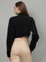 Solid Colour High Neck Pullover