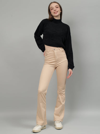 Gaiia Solid Colour High Neck Pullover
