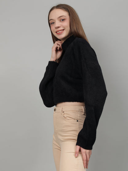 Gaiia Solid Colour High Neck Pullover