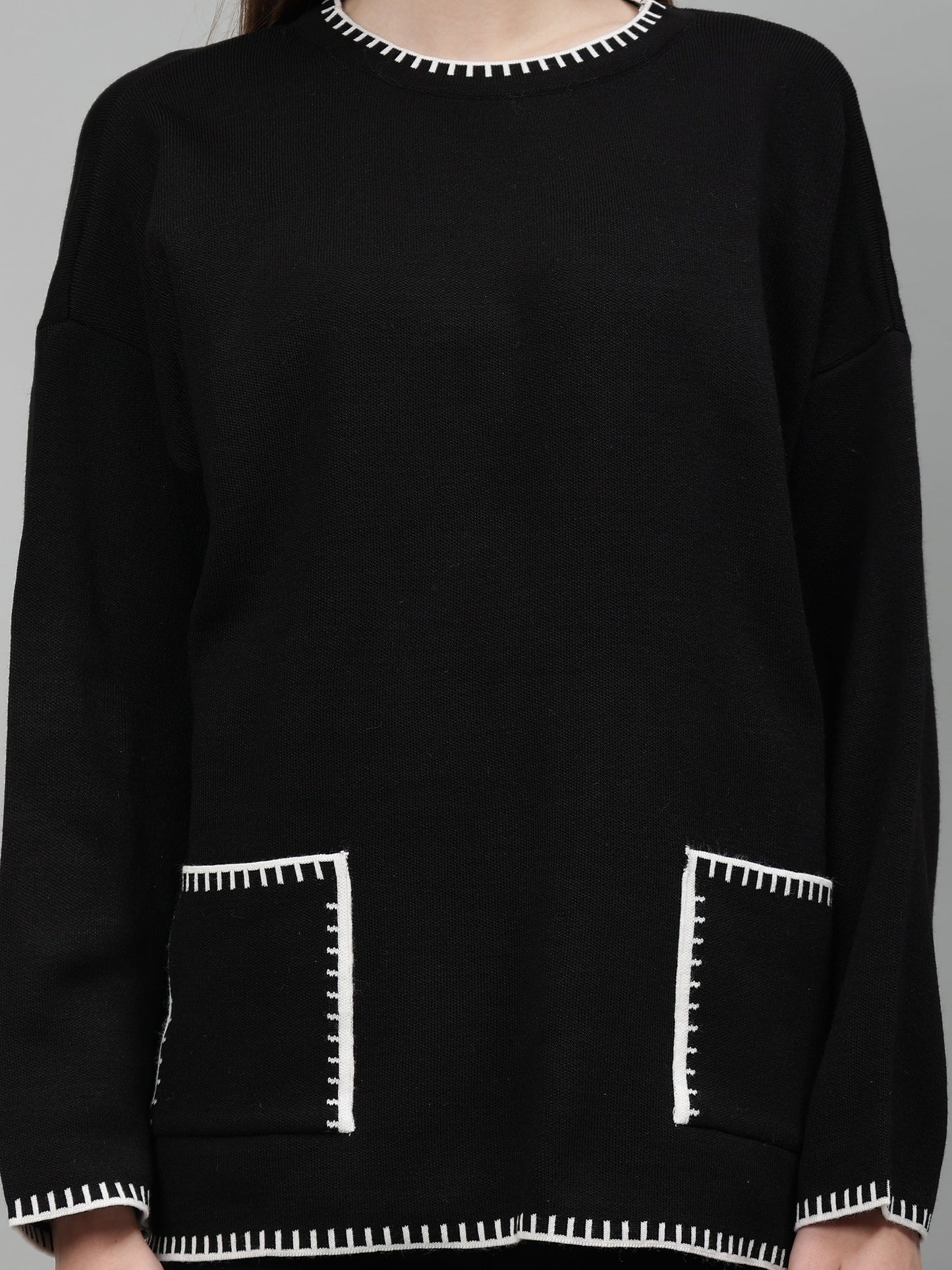 Gaiia New Round Neck Pocket Pattern Co-Ord Set