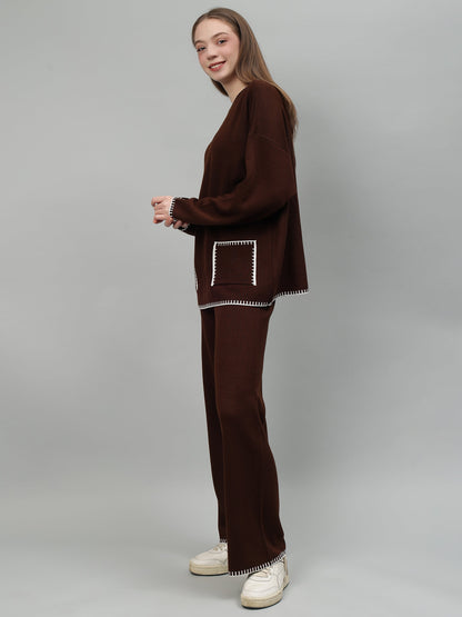 Gaiia New Round Neck Pocket Pattern Co-Ord Set