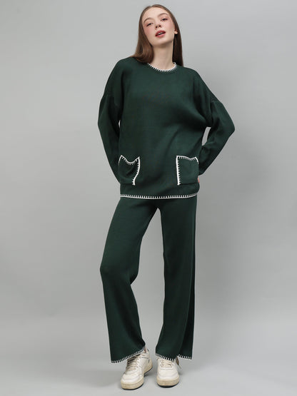 Gaiia New Round Neck Pocket Pattern Co-Ord Set