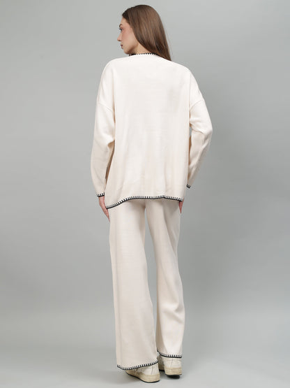 Gaiia New Round Neck Pocket Pattern Co-Ord Set