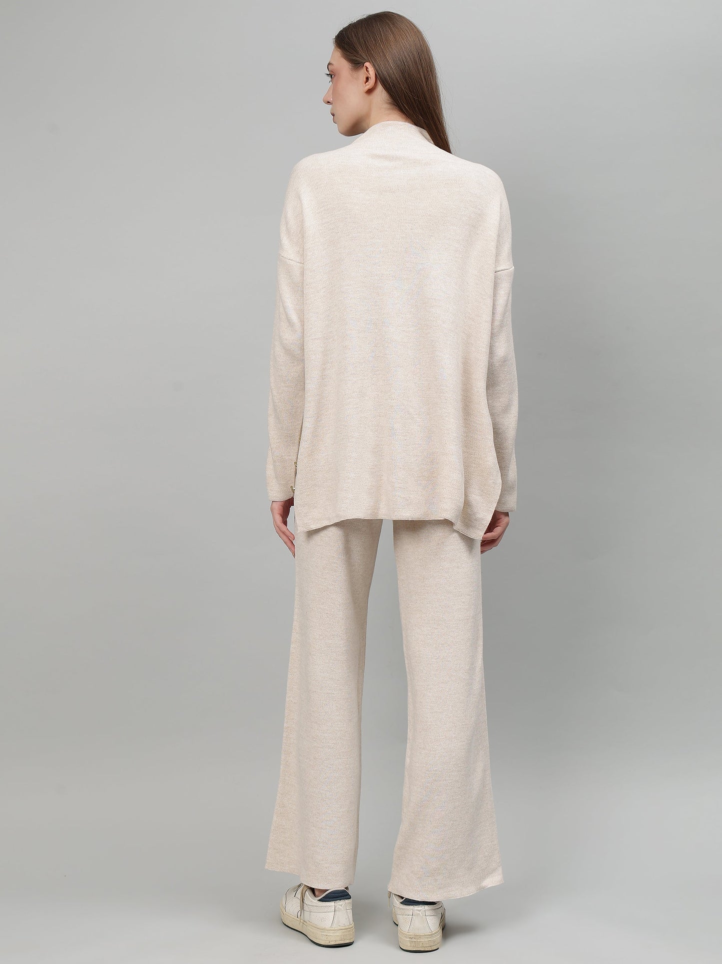 Gaiia Women Solid Color High Neck Co-Ord Set